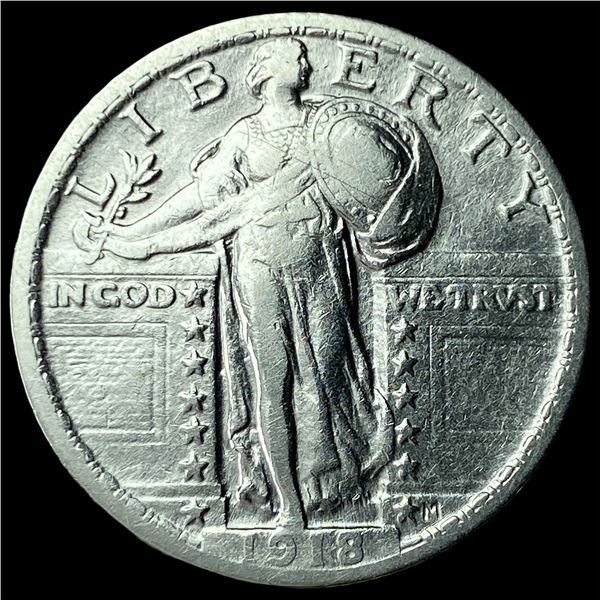 1918 Silver Standing Liberty Quarter CLOSELY UNCIRCULATED