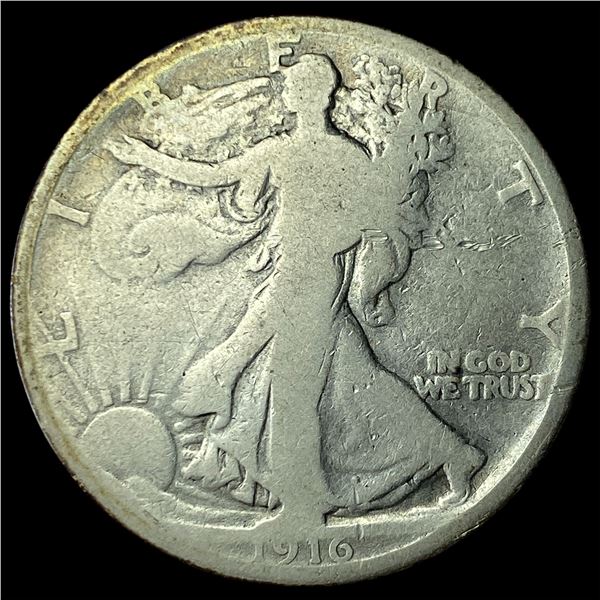 1916 Silver Walking Liberty Half Dollar NICELY CIRCULATED