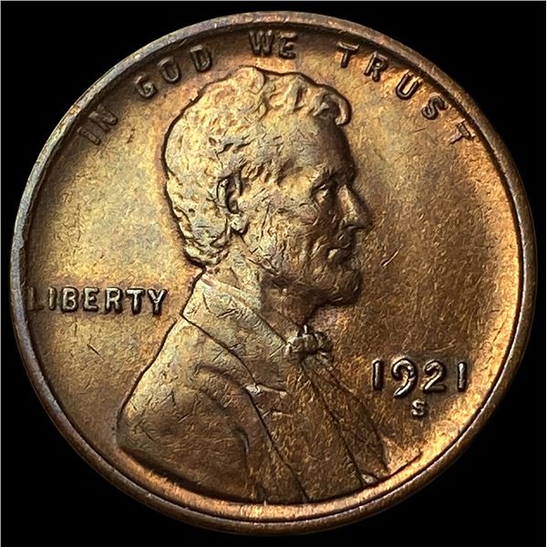 1921-S Lincoln Wheat Cent CLOSELY  UNCIRCULATED