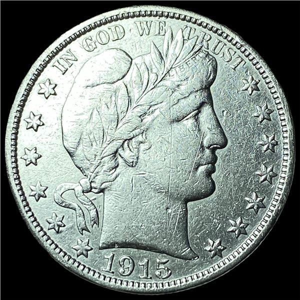 1915-D Silver Barber Half Dollar CLOSELY  UNCIRCULATED