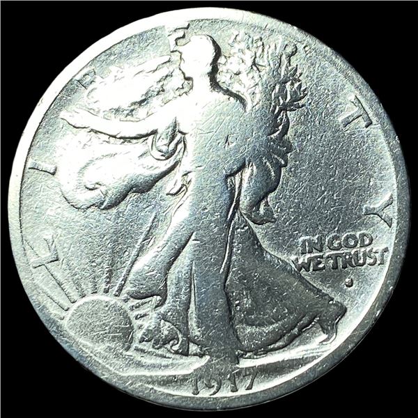 1917-S Silver Walking Liberty Half Dollar  NICELY CIRCULATED