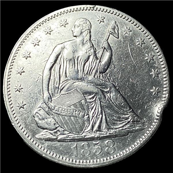 1858 Seated Liberty Half Dollar HIGH GRADE