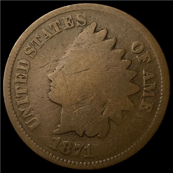 1871 Indian Head Cent NICELY CIRCULATED