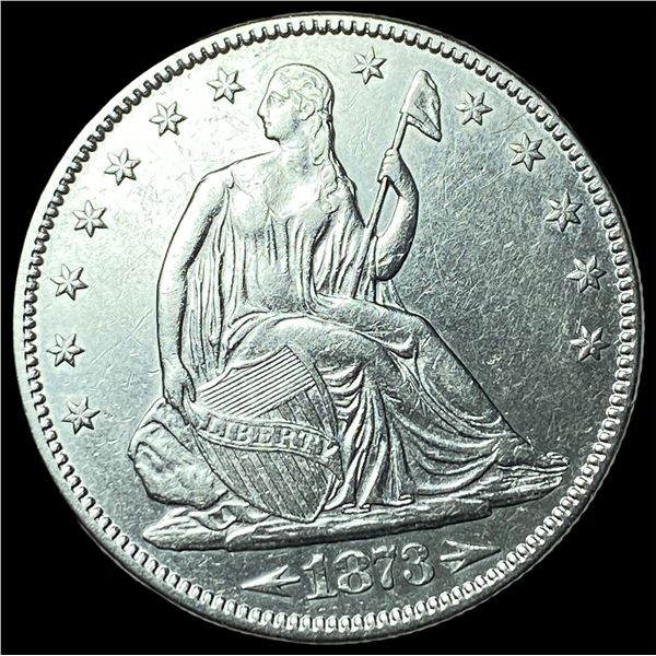 1873 Arrows Seated Liberty Half Dollar  CLOSELY UNCIRCULATED