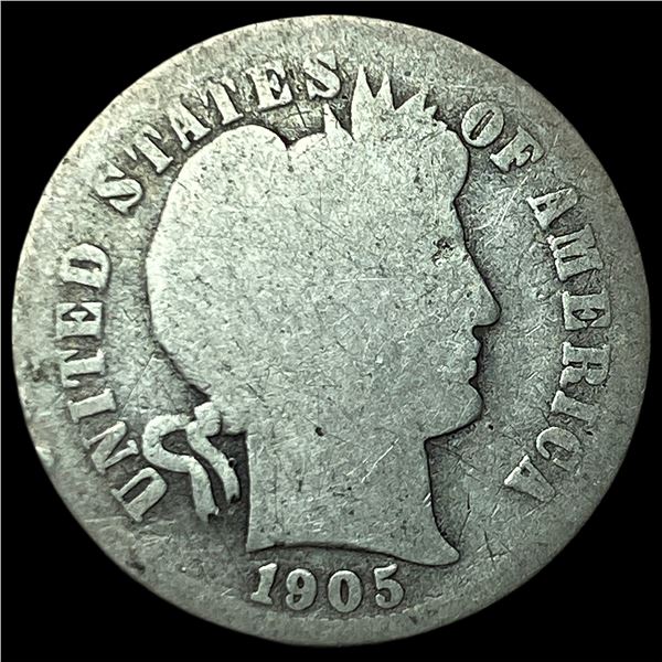 1905-O micro O Silver Barber Dime NICELY  CIRCULATED