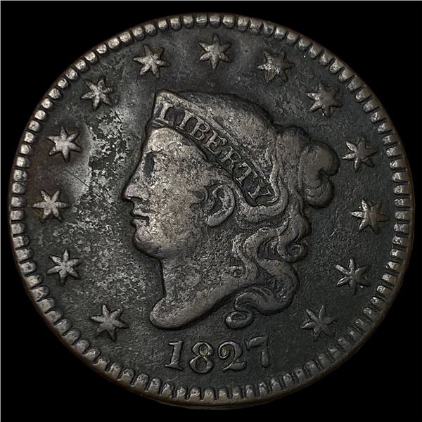 1827 Coronet Head Large Cent NICELY  CIRCULATED
