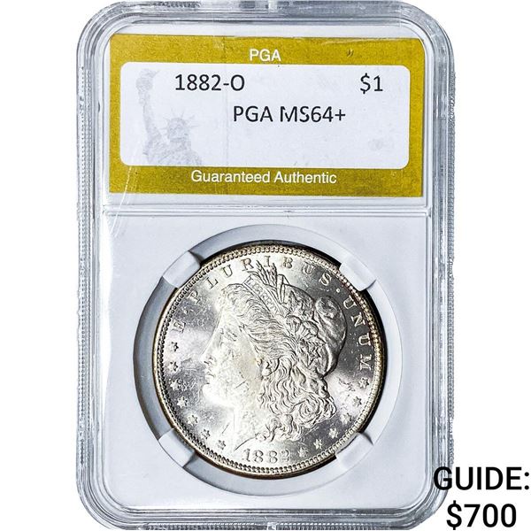 1882-O Morgan Silver Dollar PGA MS64+