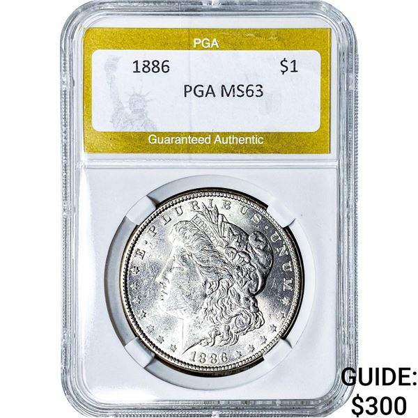 1886 Morgan Silver Dollar PGA MS63