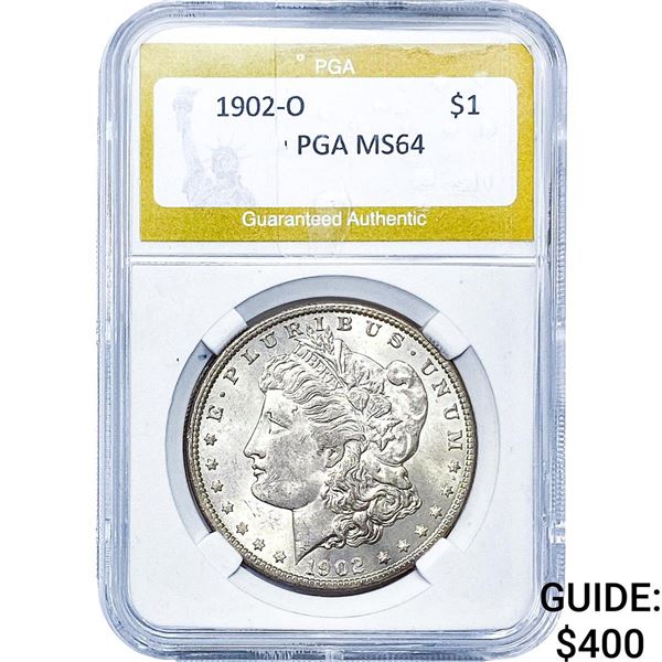 1902-O Morgan Silver Dollar PGA MS64