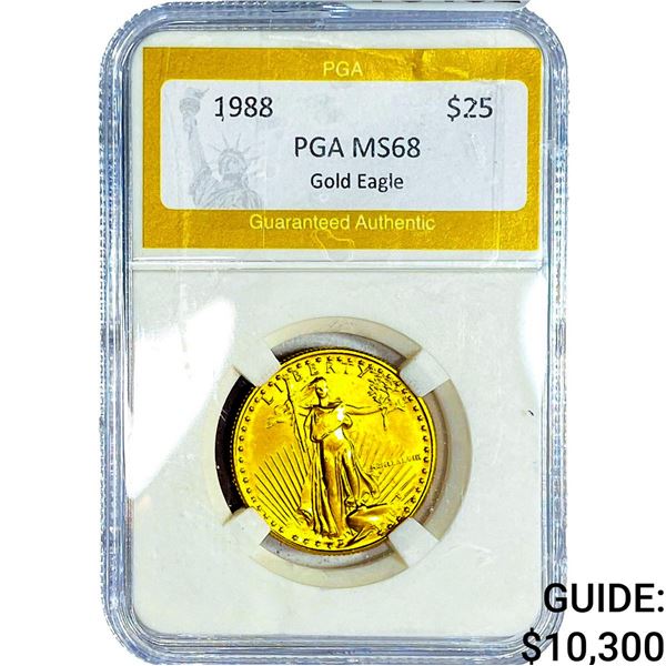 1988 1/2oz $25 Gold Eagle PGA MS68