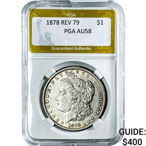 1878 Morgan Silver Dollar PGA AU58