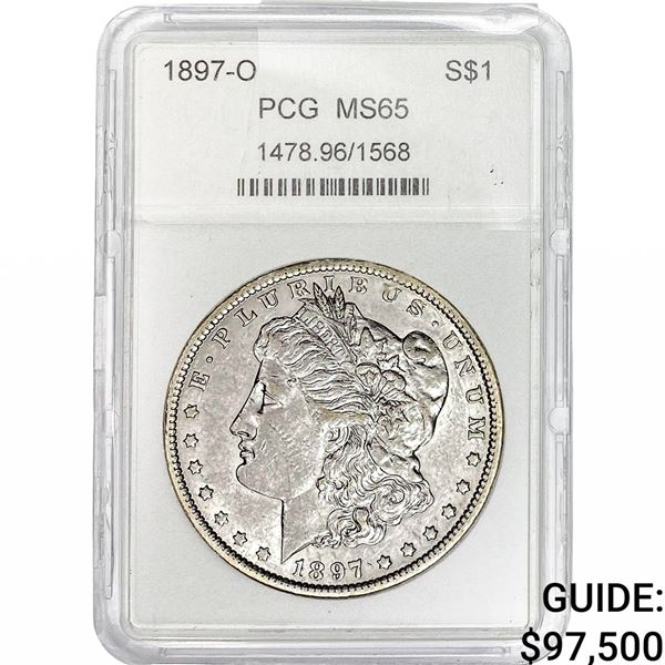 1897-O Morgan Silver Dollar NCG MS65