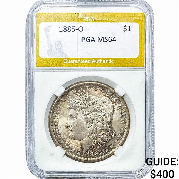 1885-O Morgan Silver Dollar PGA MS64