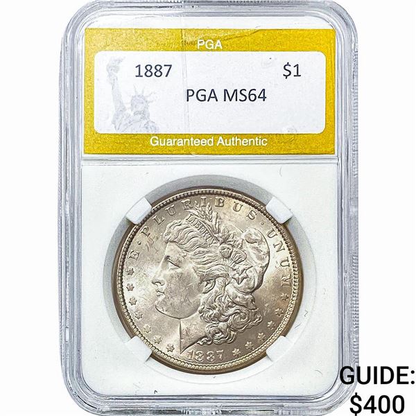 1887 Morgan Silver Dollar PGA MS64