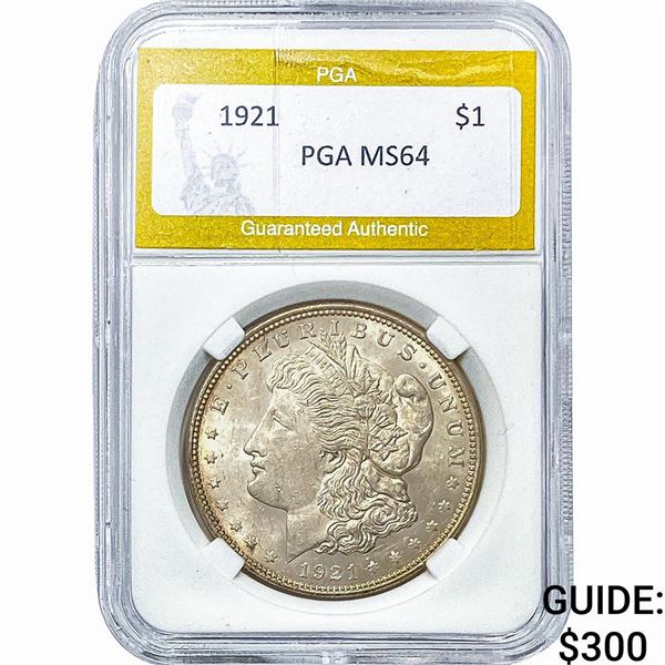 1921 Morgan Silver Dollar PGA MS64