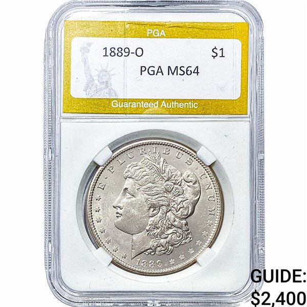 1889-O Morgan Silver Dollar PGA MS64