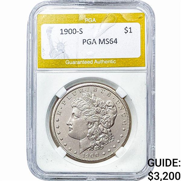 1900-S Morgan Silver Dollar PGA MS64