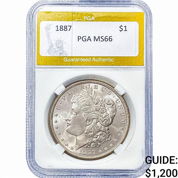 1887 Morgan Silver Dollar PGA MS66