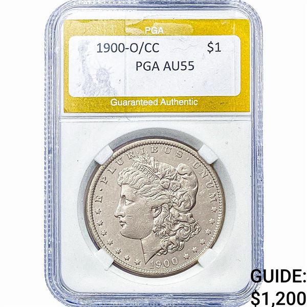 1900-O/CC Morgan Silver Dollar PGA AU55