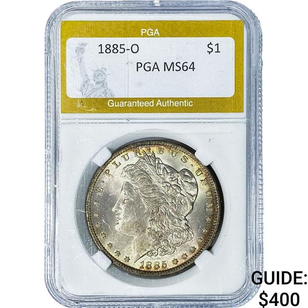 1885-O Morgan Silver Dollar PGA MS64