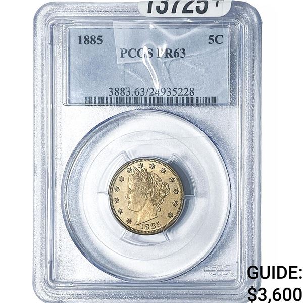 1885 Liberty Victory Nickel PCGS PR63