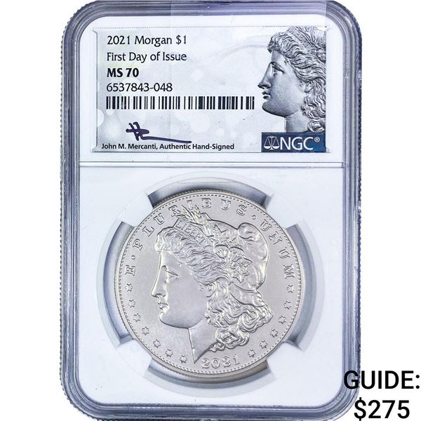 2021 Morgan Silver Dollar NGC MS70