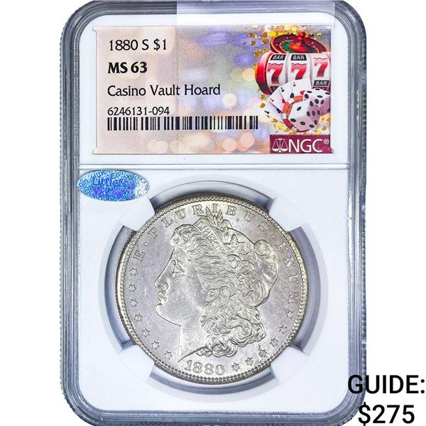 1880-S Morgan Silver Dollar NGC MS63