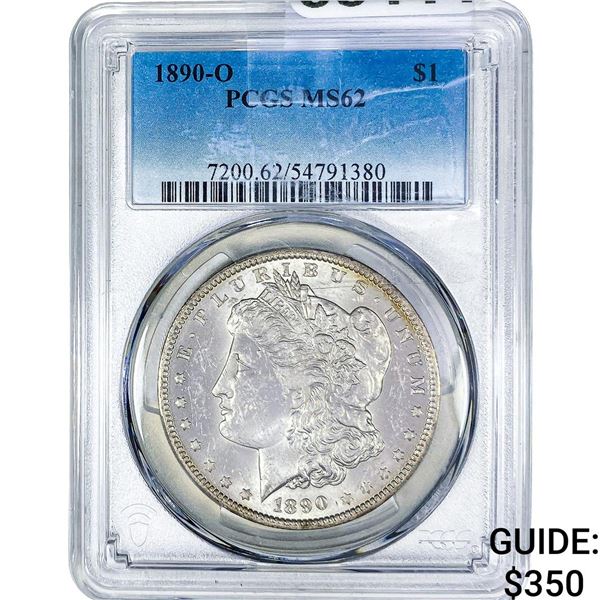 1890-O Morgan Silver Dollar PCGS MS62