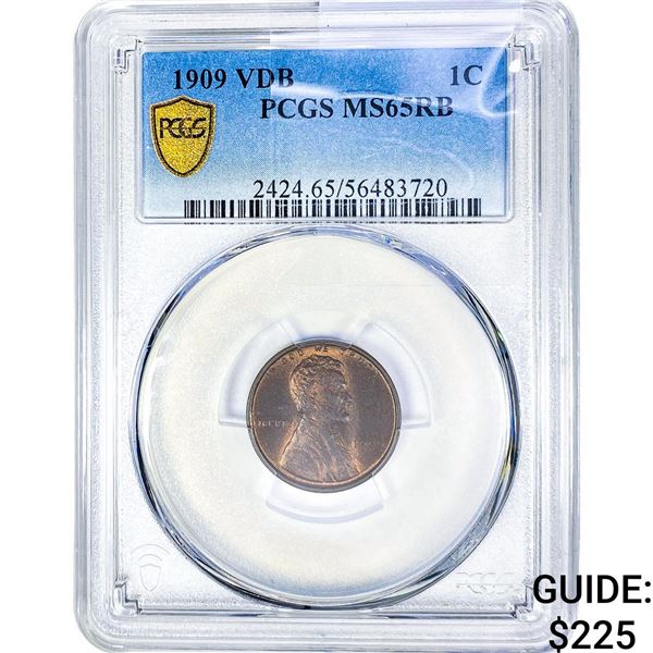 1909 VDB  Wheat Cent PCGS MS65 RB