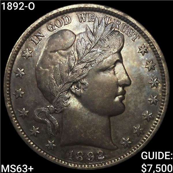 1892-O Barber Half Dollar