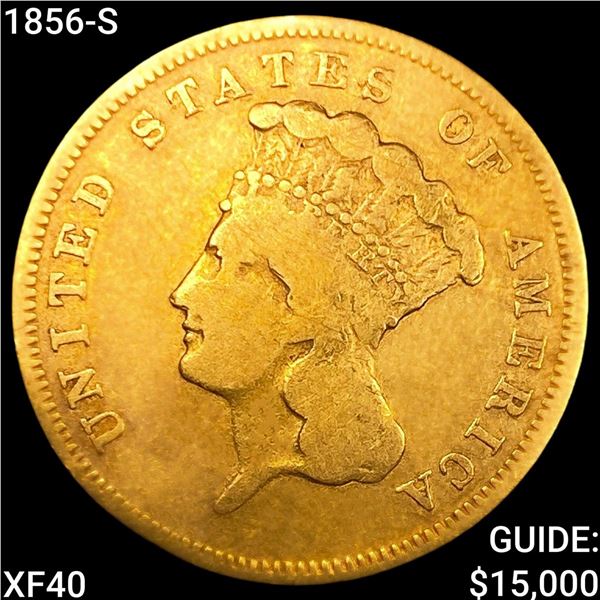1856-S $3 Gold Piece