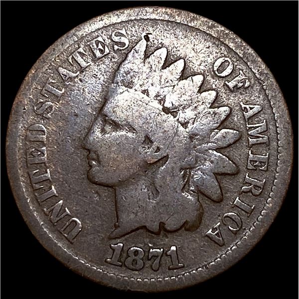 1871 Indian Head Cent LIGHTLY CIRCULATED