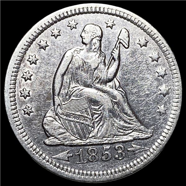 1853 Arrows Seated Liberty Quarter CLOSELY  UNCIRCULATED