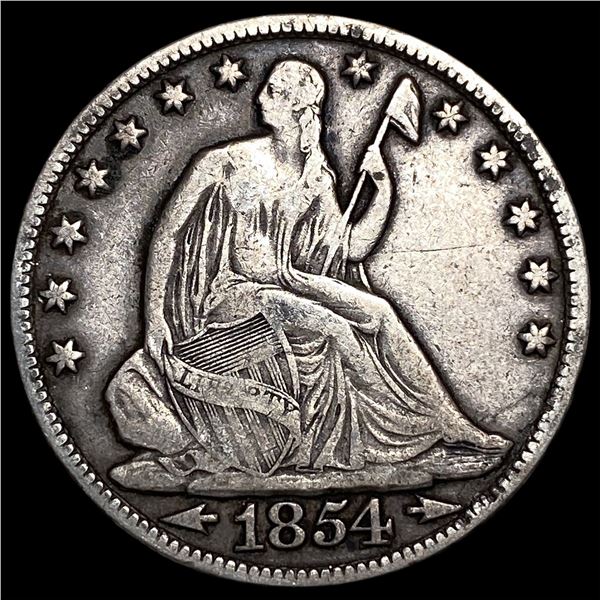 1854-O Silver Half Dollar NEARLY UNCIRCULATED