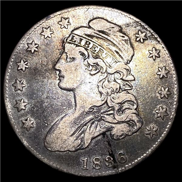 1836 Capped Bust Half Dollar NEARLY  UNCIRCULATED