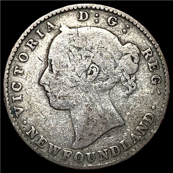1890 Newfoundland Silver 10 Cents LIGHTLY  CIRCULATED