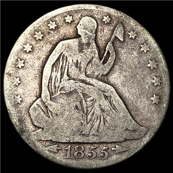 1855-O Silver Seated Liberty Half Dollar  NICELY CIRCULATED
