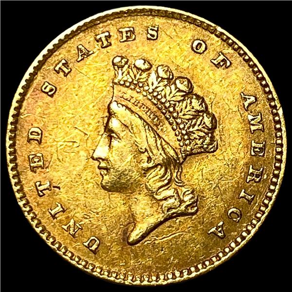 1854 Gold $1 Indian Head Type 2 CLOSELY  UNCIRCULATED
