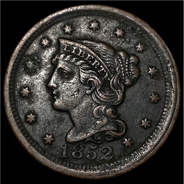 1852 Braided Hair Large Cent CLOSELY  UNCIRCULATED