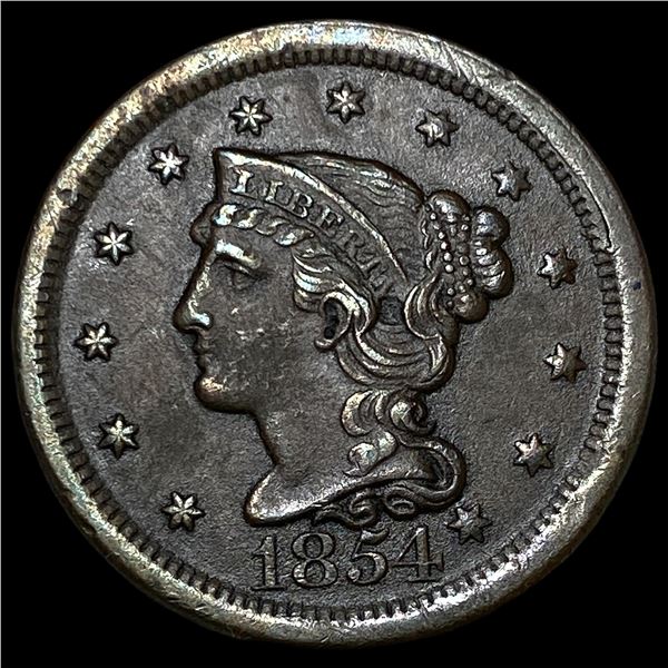 1854 Braided Hair Large Cent UNCIRCULATED