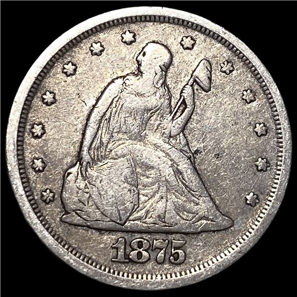 1875-S Silver Twenty Cents NEARLY  UNCIRCULATED