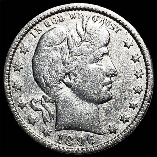 1896-O Silver Barber Quarter HIGH GRADE