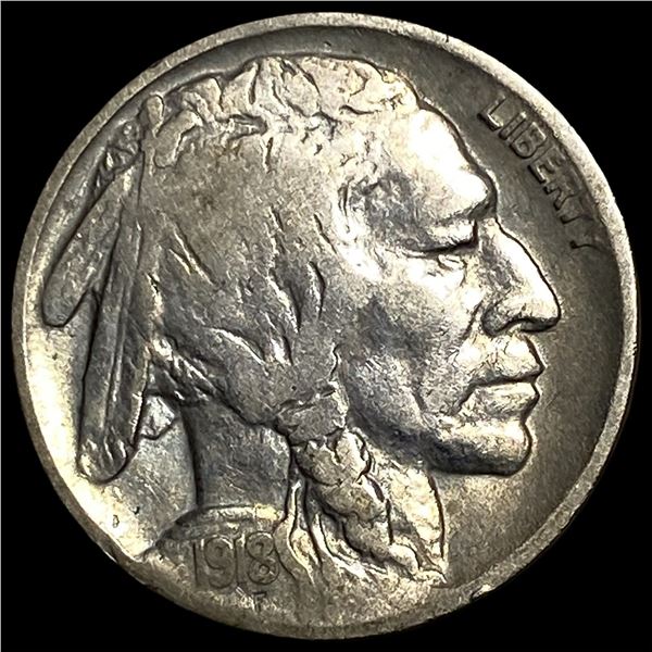 1918-D Type 1 Buffalo Nickel CLOSELY  UNCIRCULATED