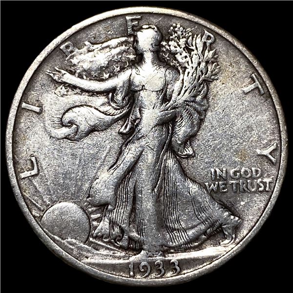 1933-S Silver Walking Liberty Half Dollar  NEARLY UNCIRCULATED