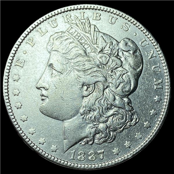 1887 Silver Morgan Dollar NEARLY UNCIRCULATED
