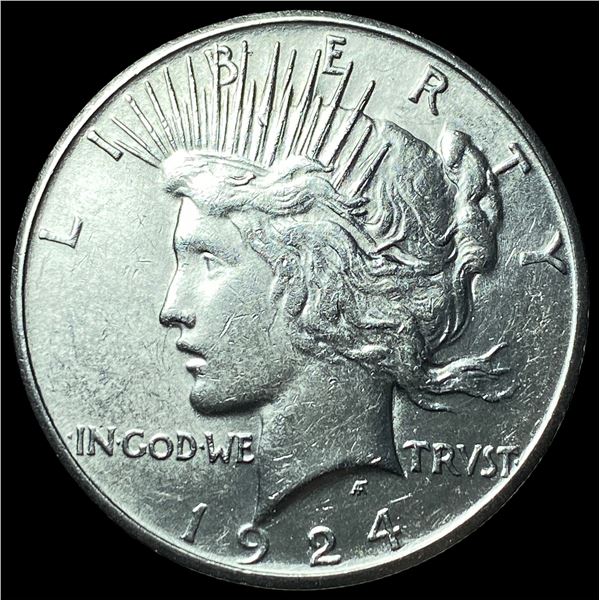 1924-S Silver Peace Dollar CHOICE AU