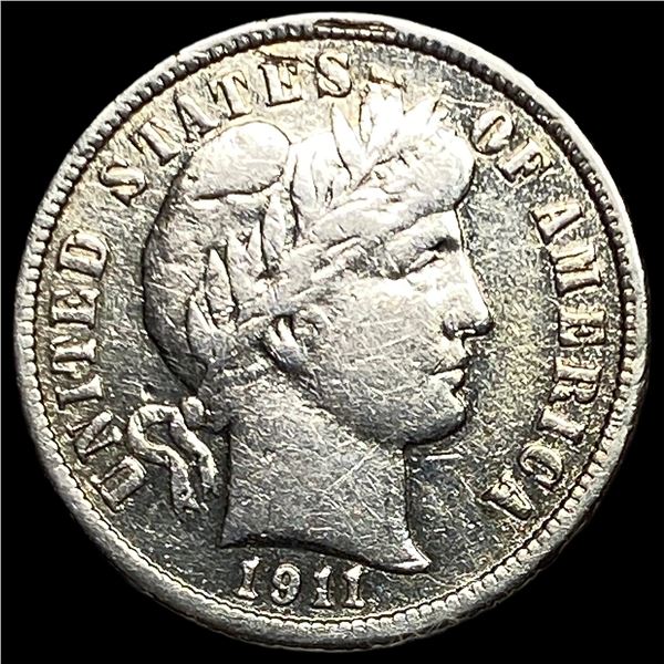 1911-S Silver Barber Dime CLOSELY  UNCIRCULATED