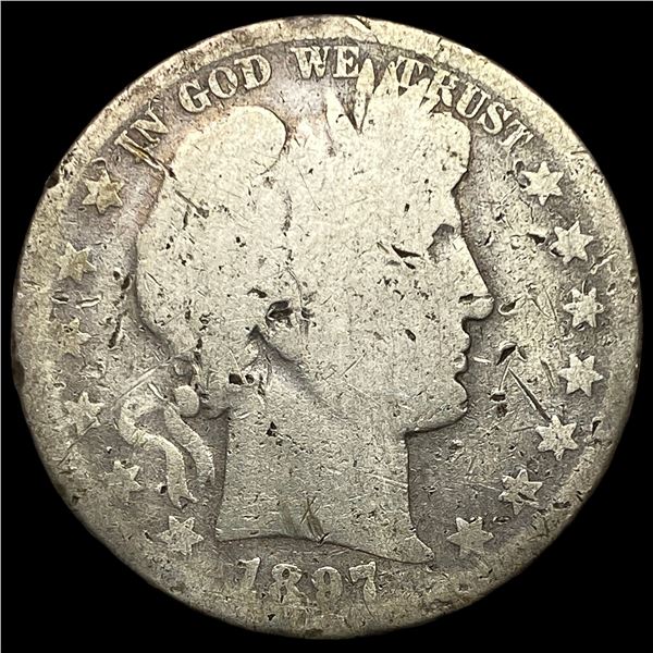 1897-O Silver Barber Half Dollar LIGHTLY  CIRCULATED
