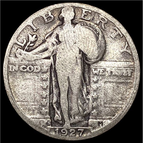 1927-S Standing Liberty Silver Quarter  LIGHTLY CIRCULATED