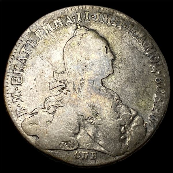 1774 Silver Russia Rouble Catherine II NICELY  CIRCULATED